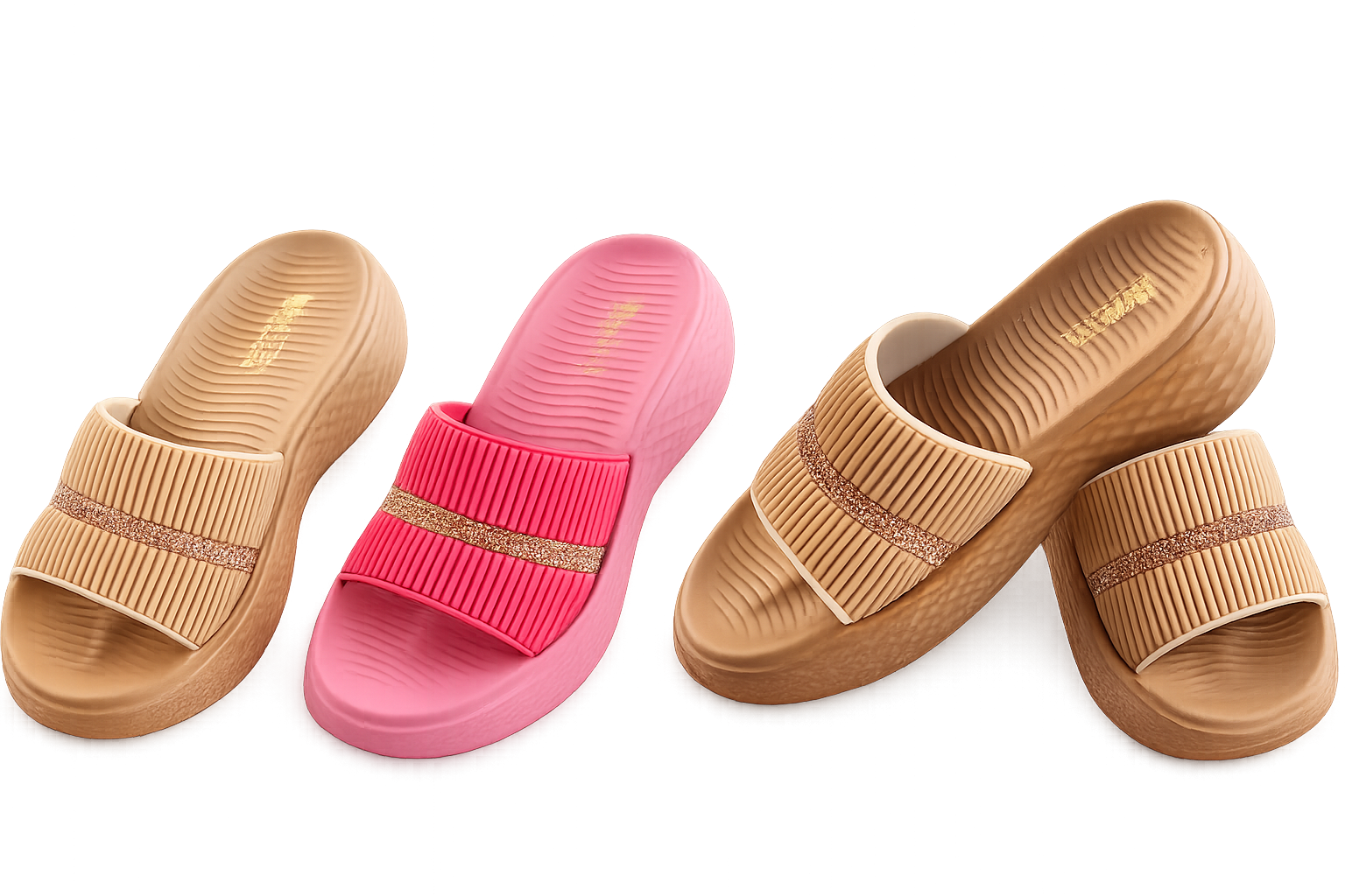 Women's Rhinestone Comfort Slider