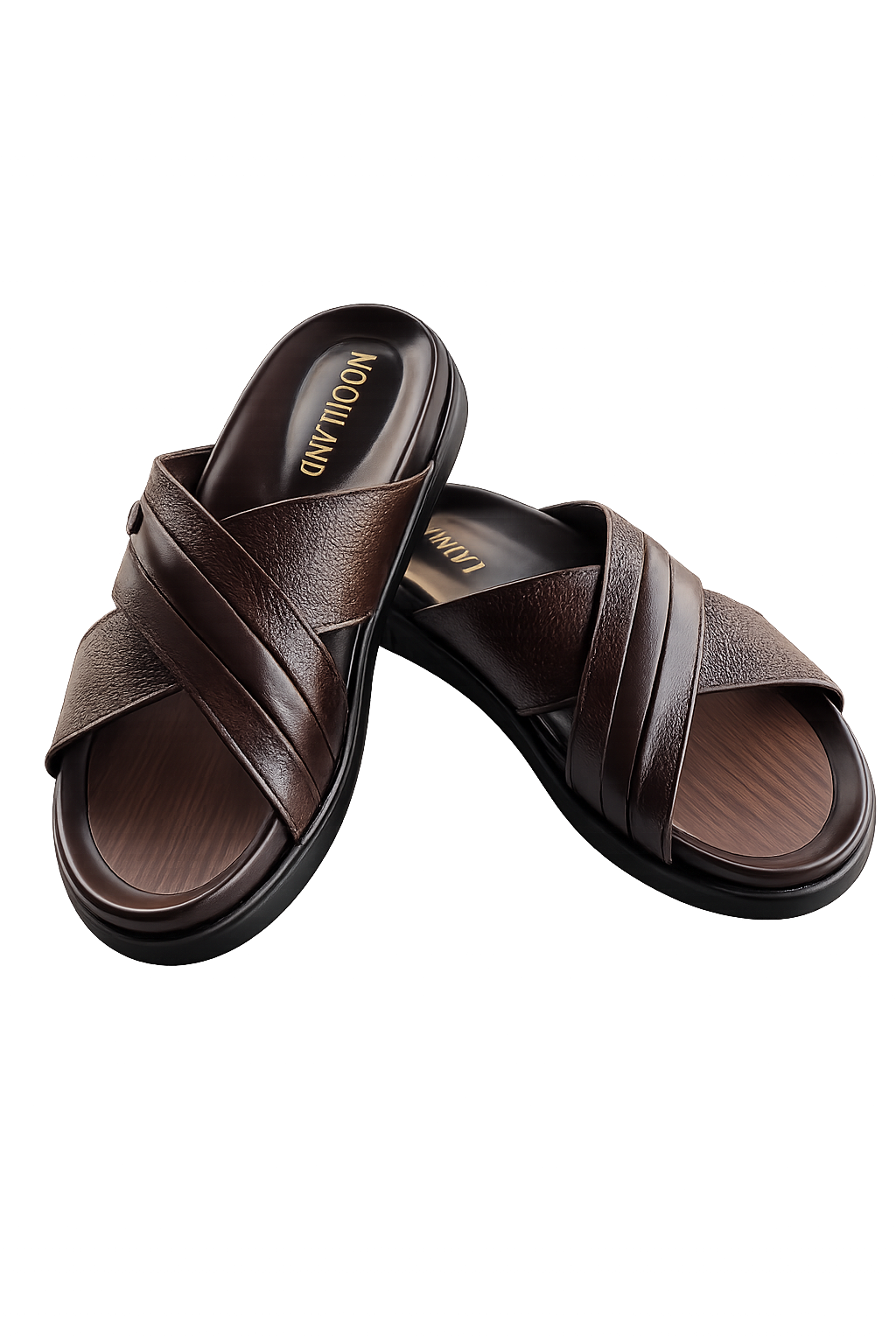 Premium Men's Cross Strap Slides