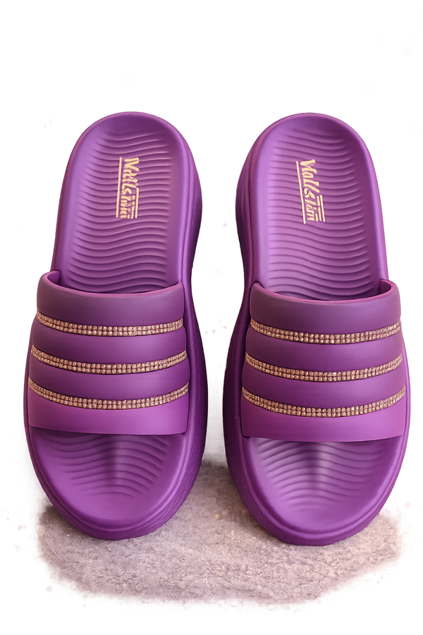Women's Rhinestone Comfort Slider