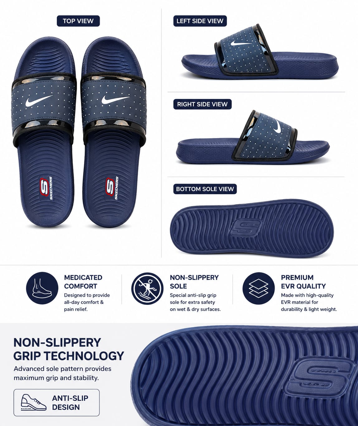 Men's Comfort Slide Slippers
