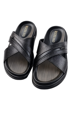 Premium Men's Cross Strap Slides