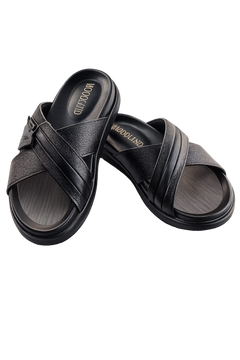 Premium Men's Cross Strap Slides