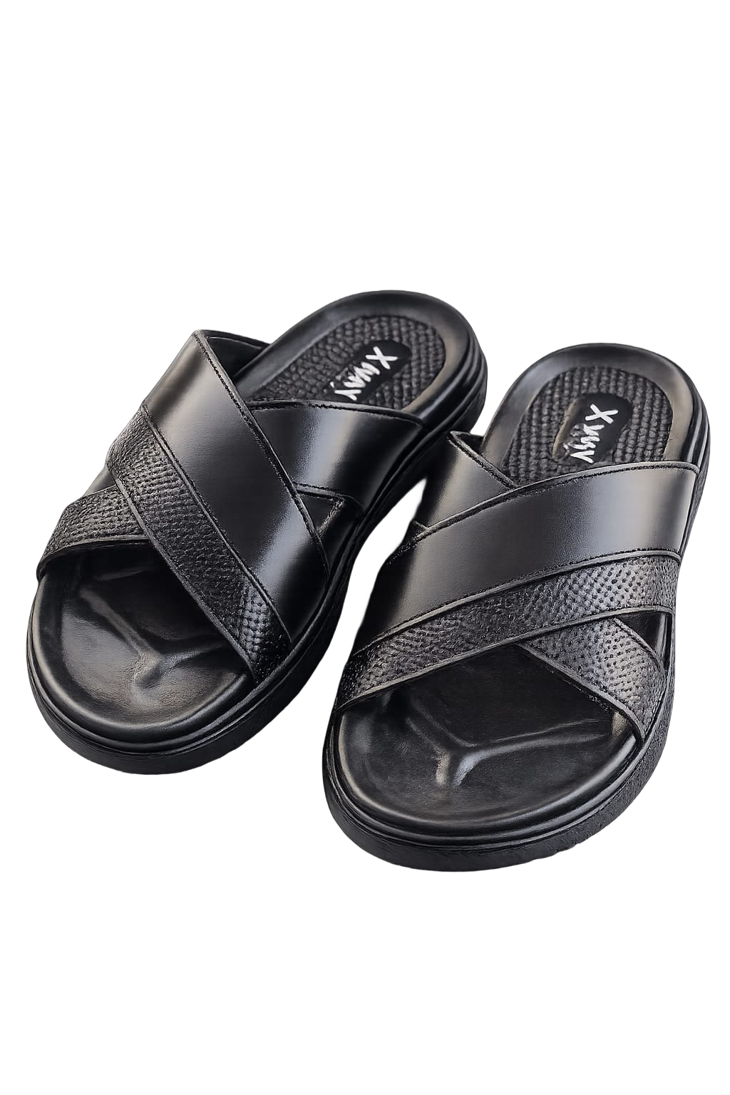 Men's Premium Cross Strap Comfort Slippers
