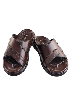 Men's Premium Cross Strap Comfort Slippers