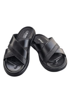 Men's Premium Cross Strap Comfort Slippers