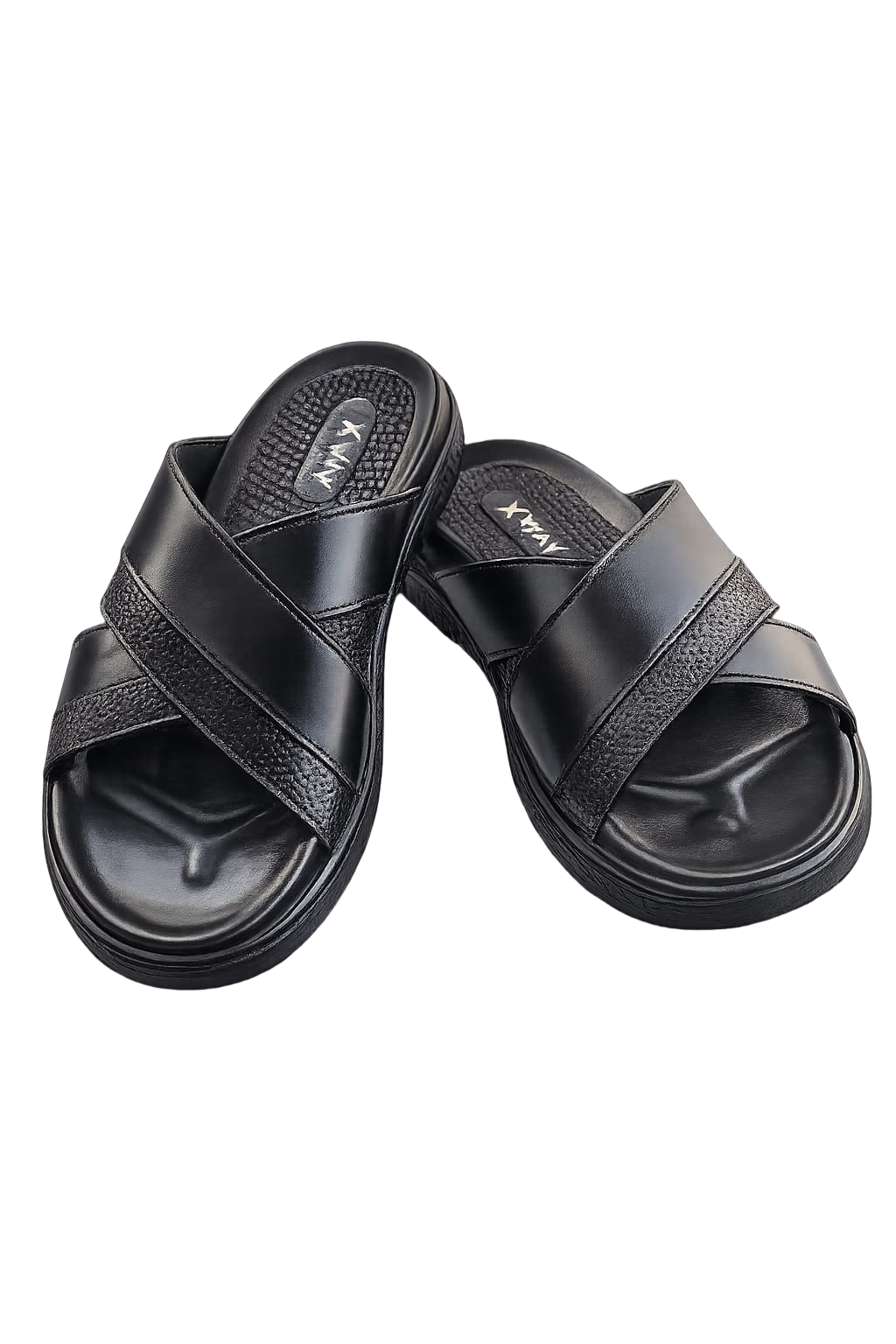 Men's Premium Cross Strap Comfort Slippers