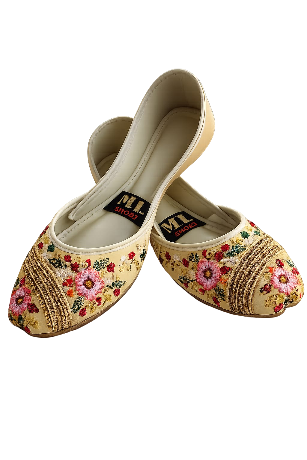 Elegant Floral Embroidered Women's Khussa