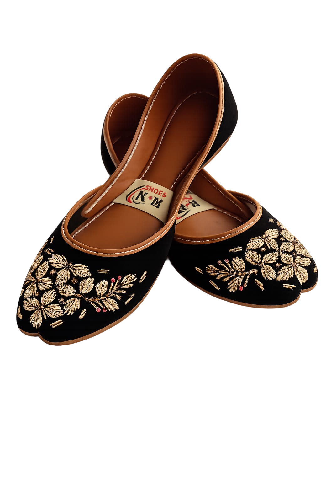 Elegant Floral Embroidered Women's Khussa
